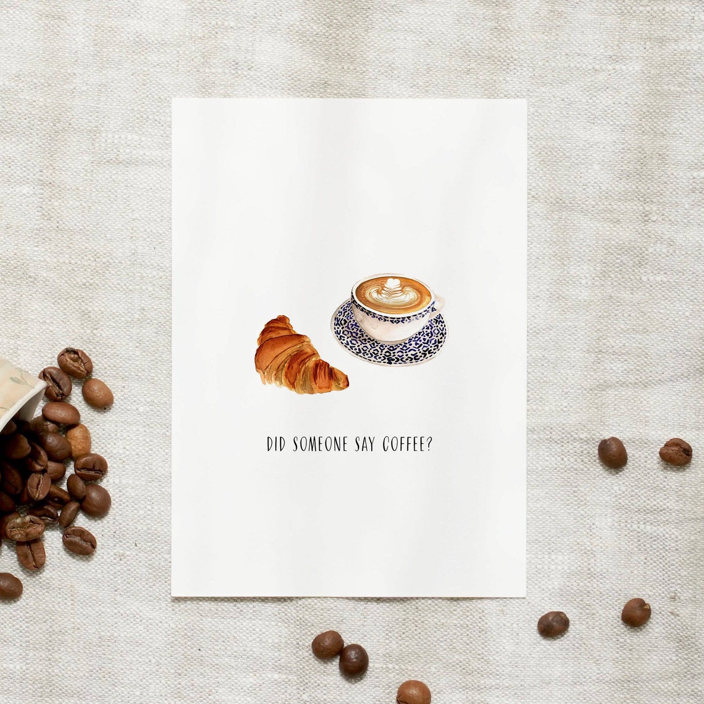 Leo La Douce- Postcard - Did someone say coffee?