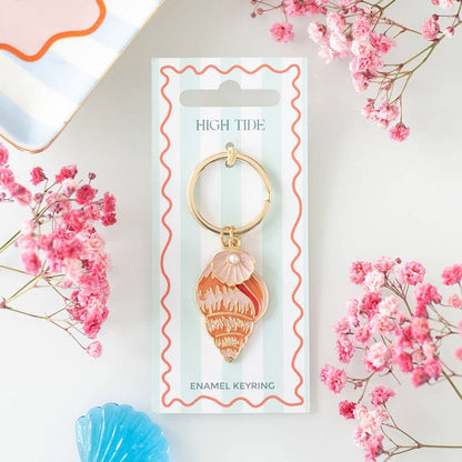 Something Different - High Tide Beachy Coastal Shell Keyring