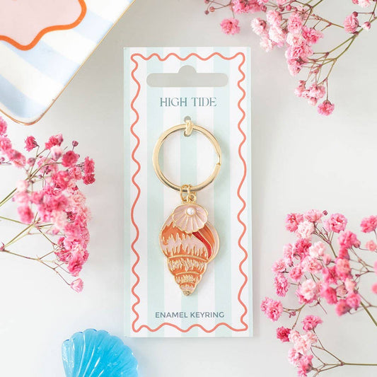 Something Different - High Tide Beachy Coastal Shell Keyring