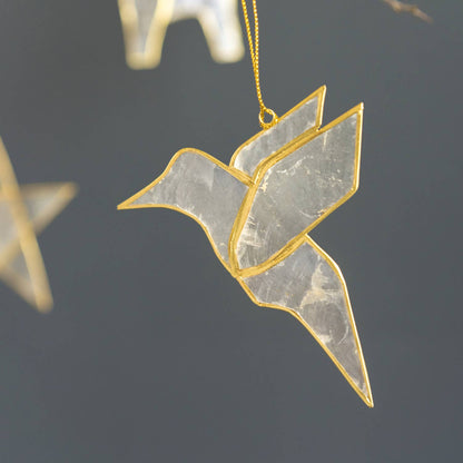 Kinta - Trim Cap Bird Origami Offwhite w/ gold 9 cm