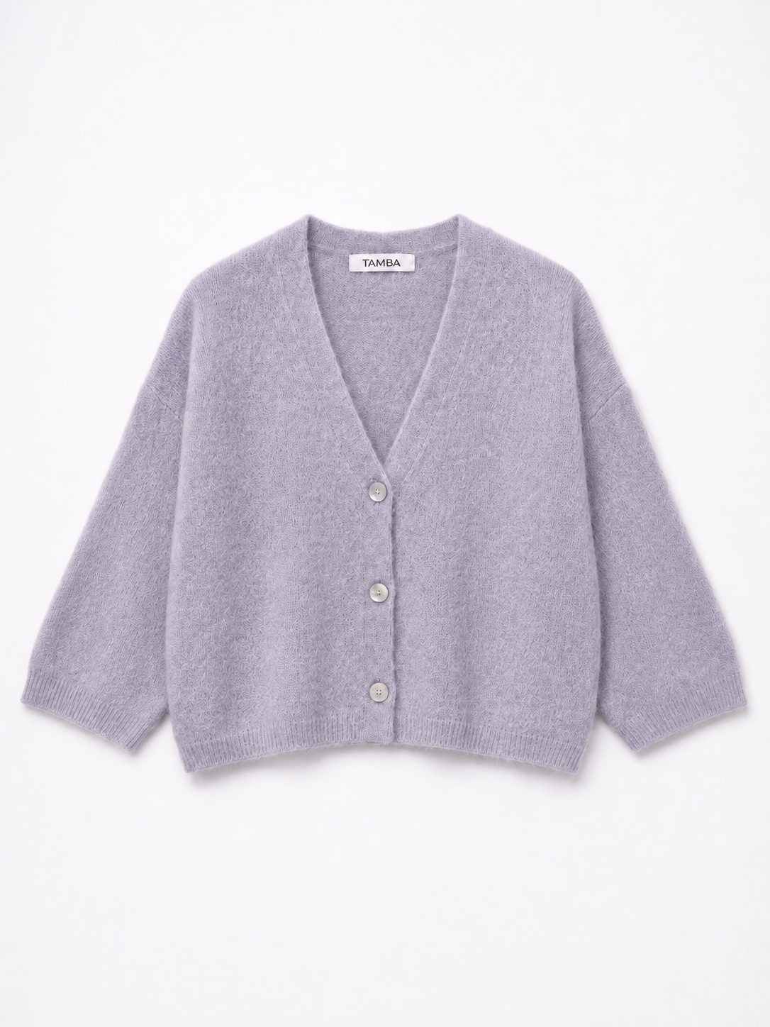 TAMBA - Baby alpaca cardigan with 4/5 sleeves