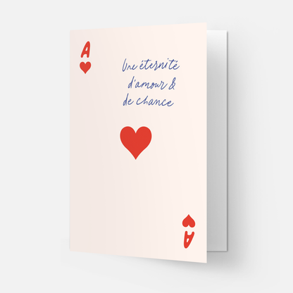 Kaart Blanche - Ace card - wedding greeting card (also in FR)