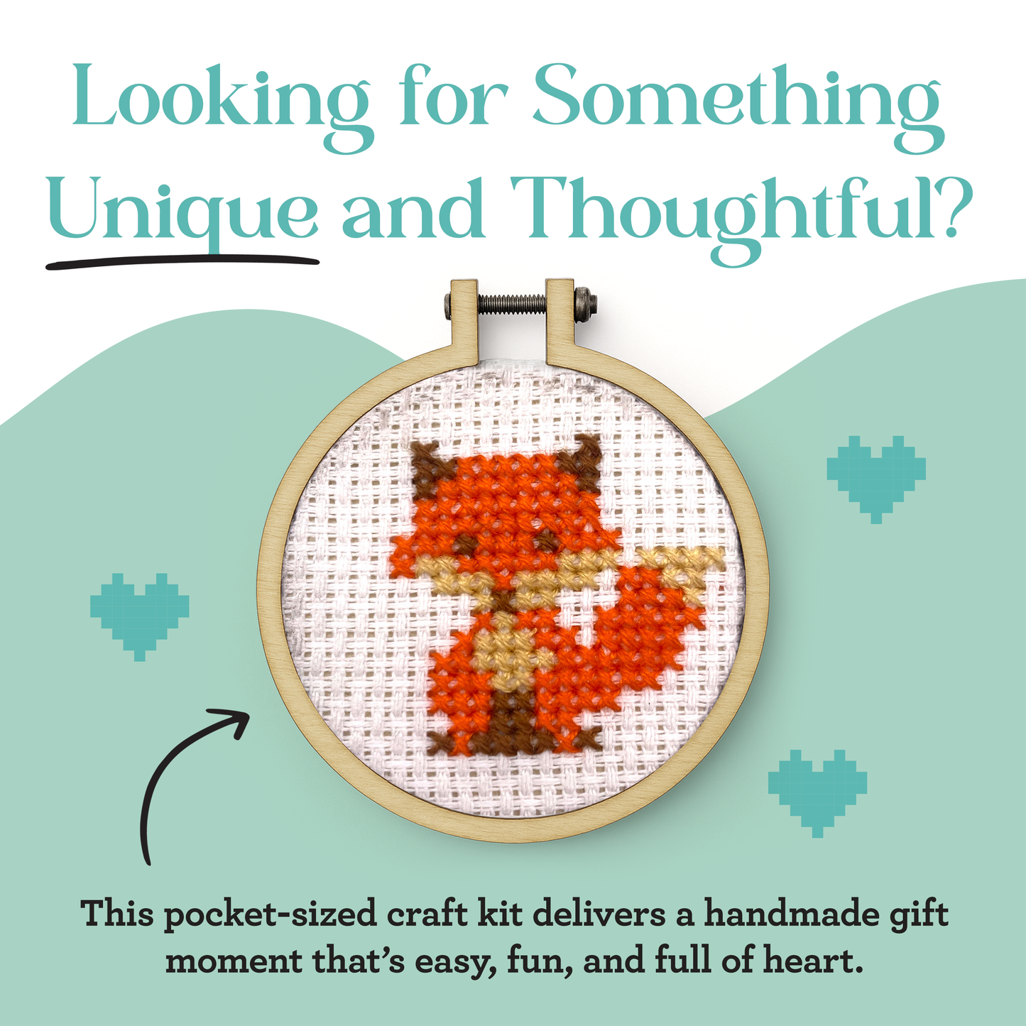 Mini Matchbox Kits - For Fox Sake! Mini Matchbox Cross Stitch Kit