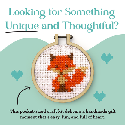 Mini Matchbox Kits - For Fox Sake! Mini Matchbox Cross Stitch Kit