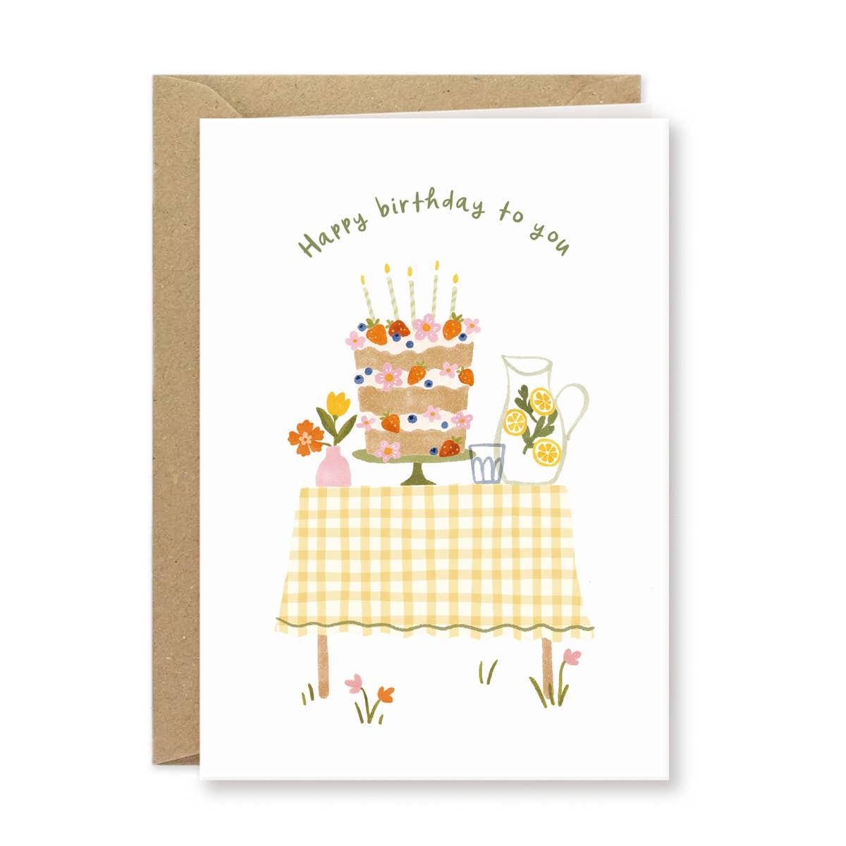 Studio Kuukeluus - Greeting card cake - Happy birthday