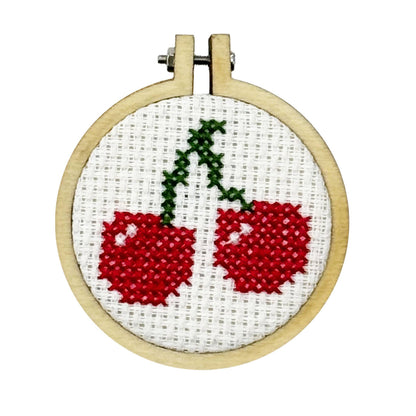 Mini Matchbox Kits - I Love You Cherry Much! Mini Matchbox Cross Stitch Kit