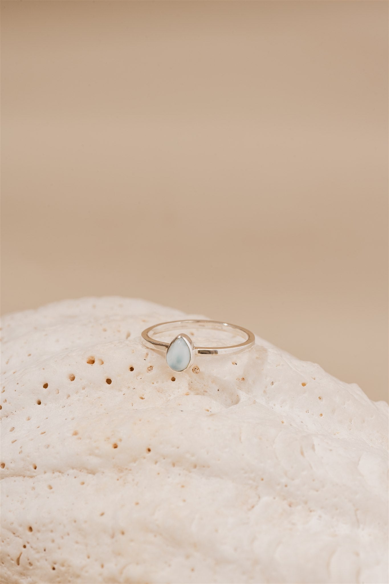 Luha Ring in Larimar & Peridot