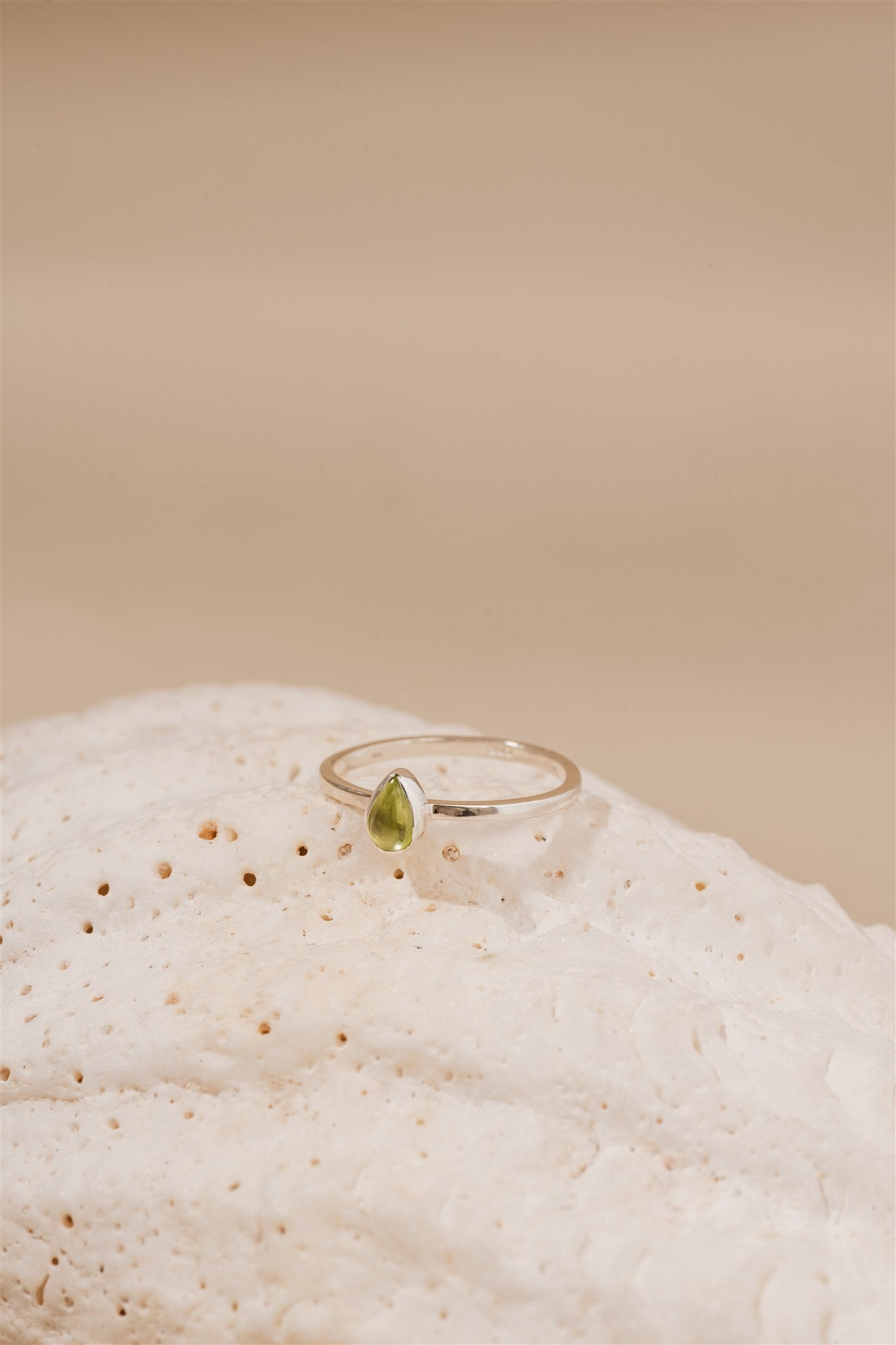 Luha Ring in Larimar & Peridot
