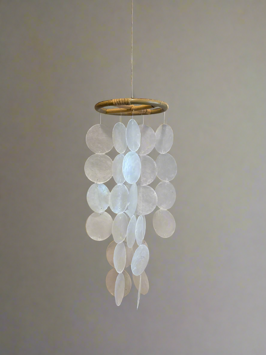 Capiz Wind Chime Rattan