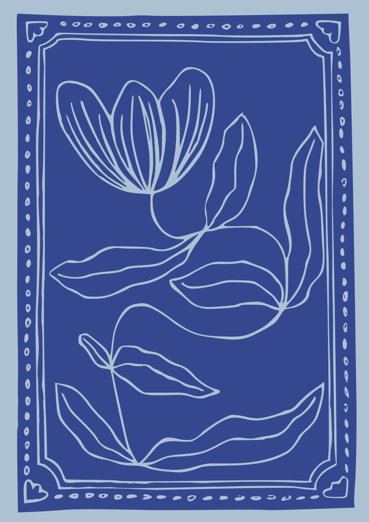 Flower Linoprint