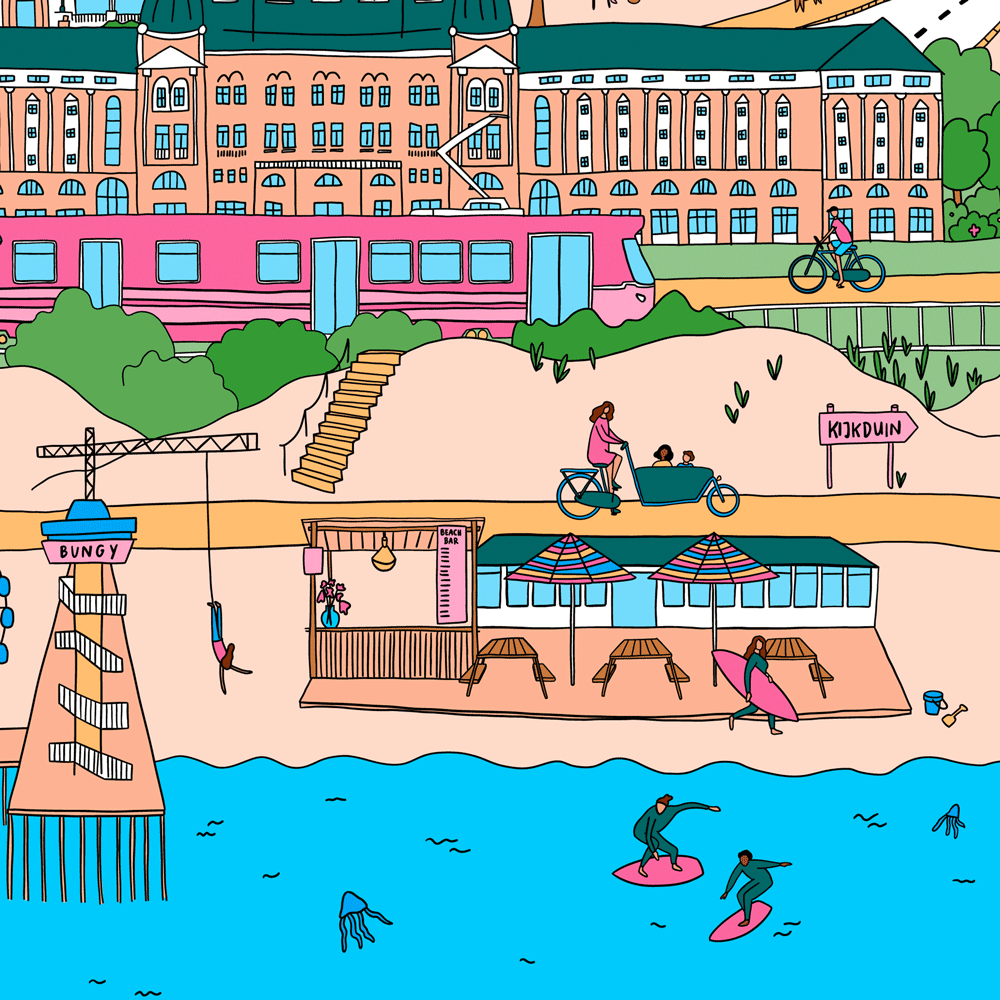 The Hague Illustration - Colourful Print