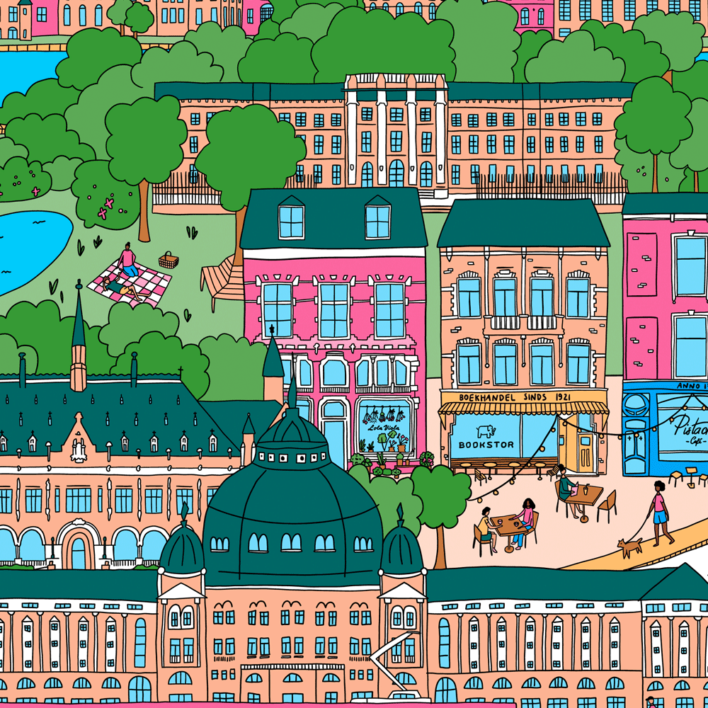 The Hague Illustration - Colourful Print