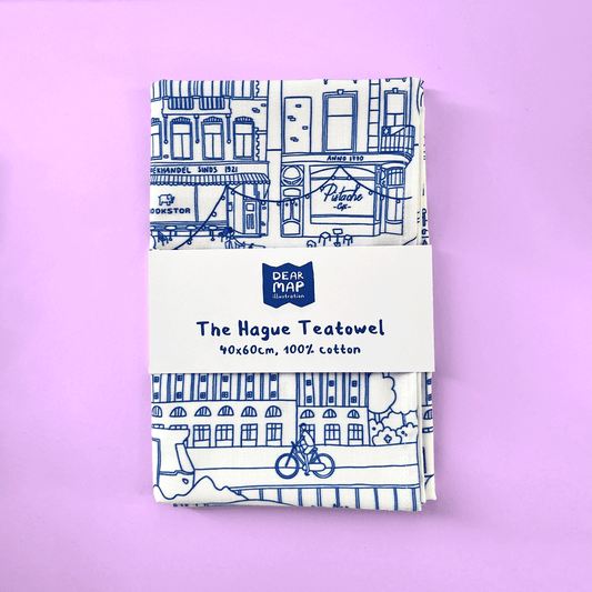 The Hague Teatowel - Blue & White