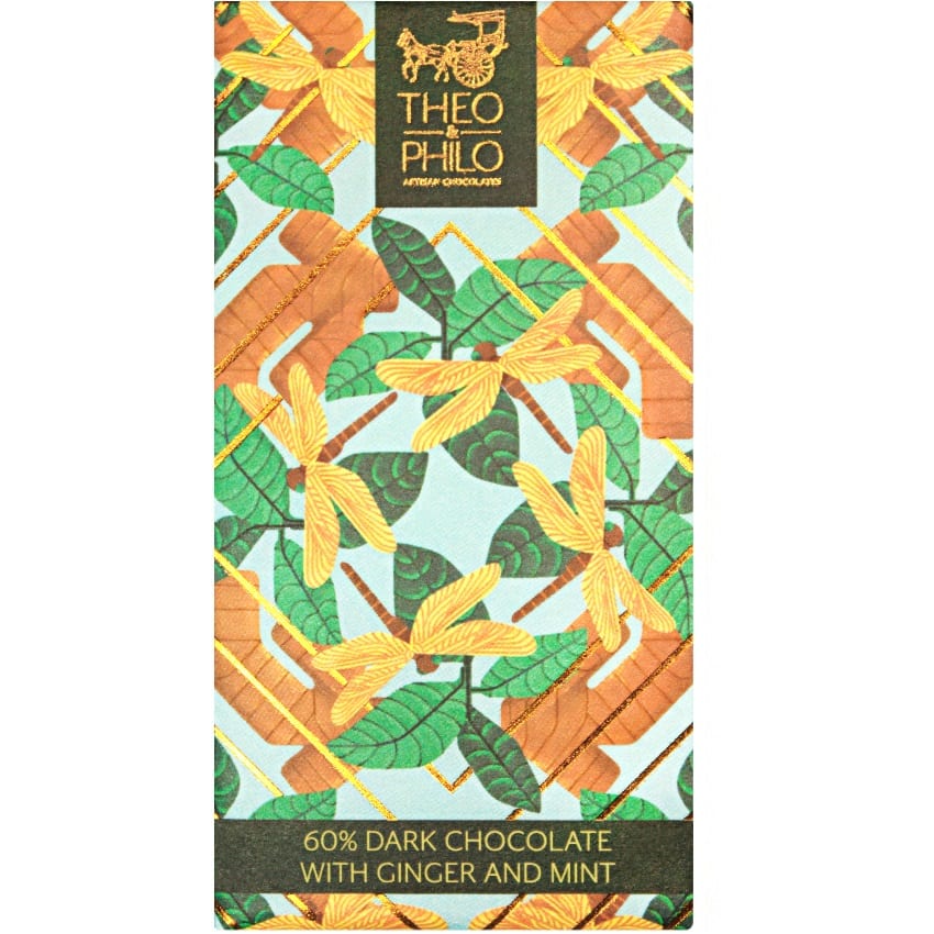 Theo & Philo – Dark Chocolate with Ginger and Mint 60%