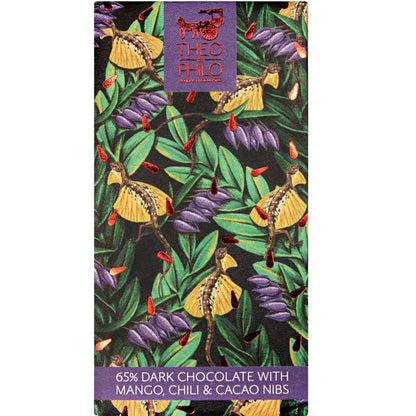 Theo & Philo – Pure with Mango, Chili and Cocoa Nibs 65%