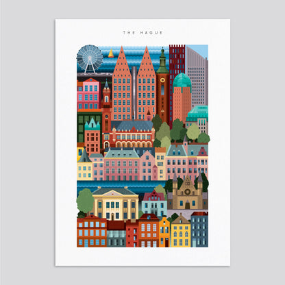 The City Works - The Hague A3 Blockprint