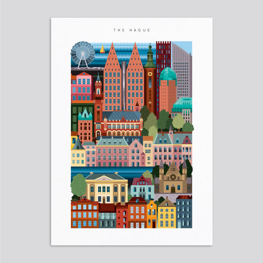 The City Works - The Hague A3 Blockprint