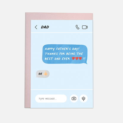 Kaart Blanche - Father's day text greeting card