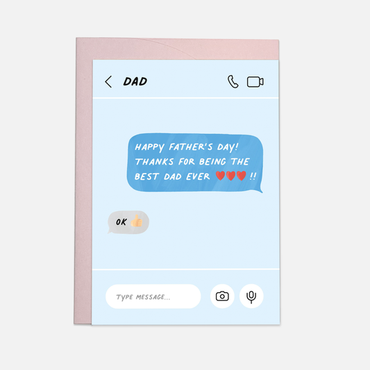 Kaart Blanche - Father's day text greeting card