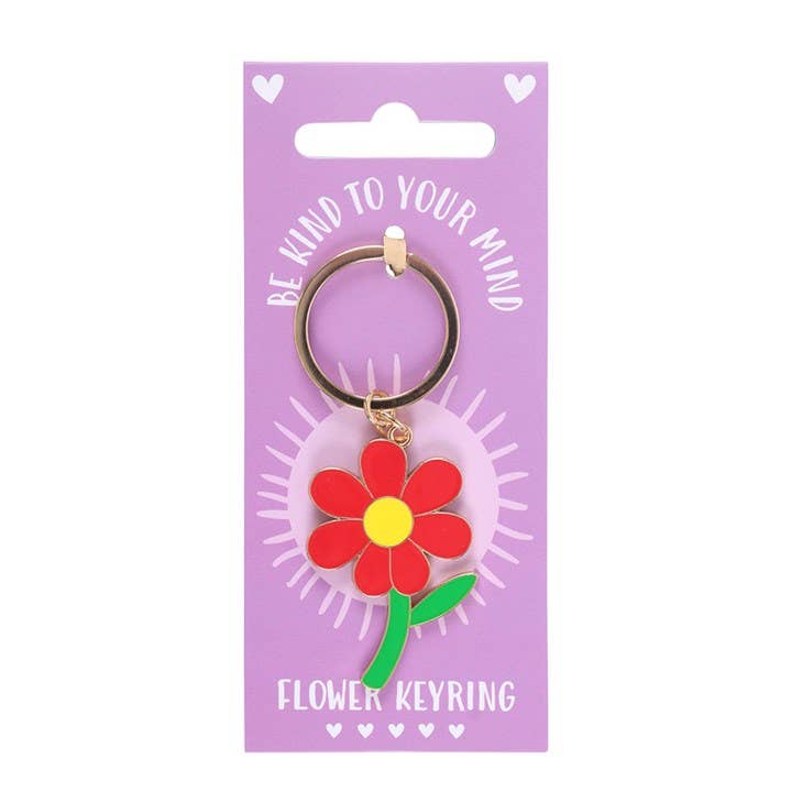 Something Different - Be Kind to Your Mind Flower Keyring
