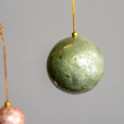 Kinta - X-Mas Ball Cap Dots w/ gold 6 cm