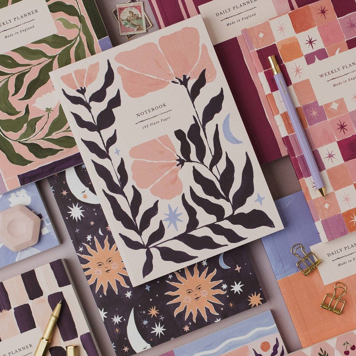 Sister Paper Co.- Botanical Notebook | Plain Page Journal | Blank Notebooks
