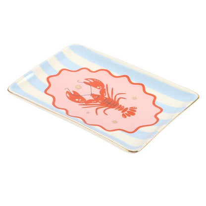Something Different - Striped Lobster Coastal Trinket Dish