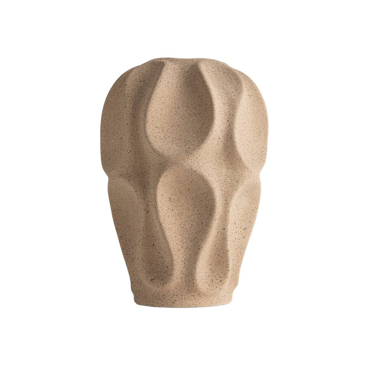 Vase | BELLARO | beige ceramic with decorative motifs