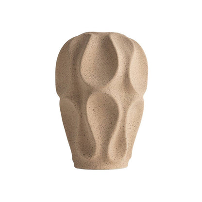 Vase | BELLARO | beige ceramic with decorative motifs
