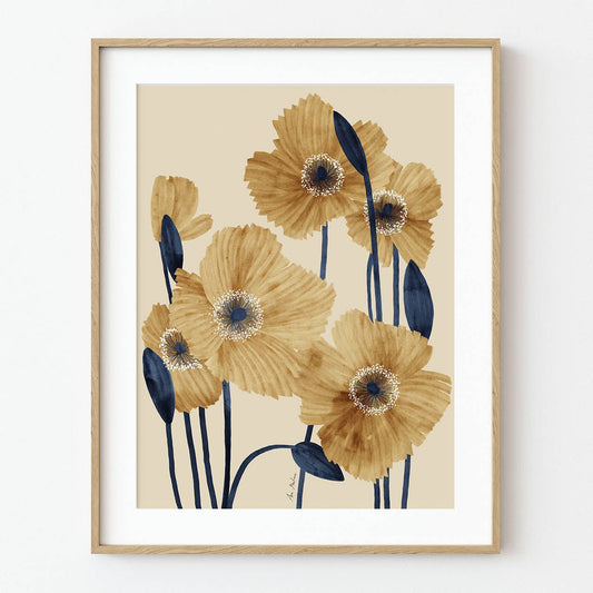 El buen limón - Poppies Art Print