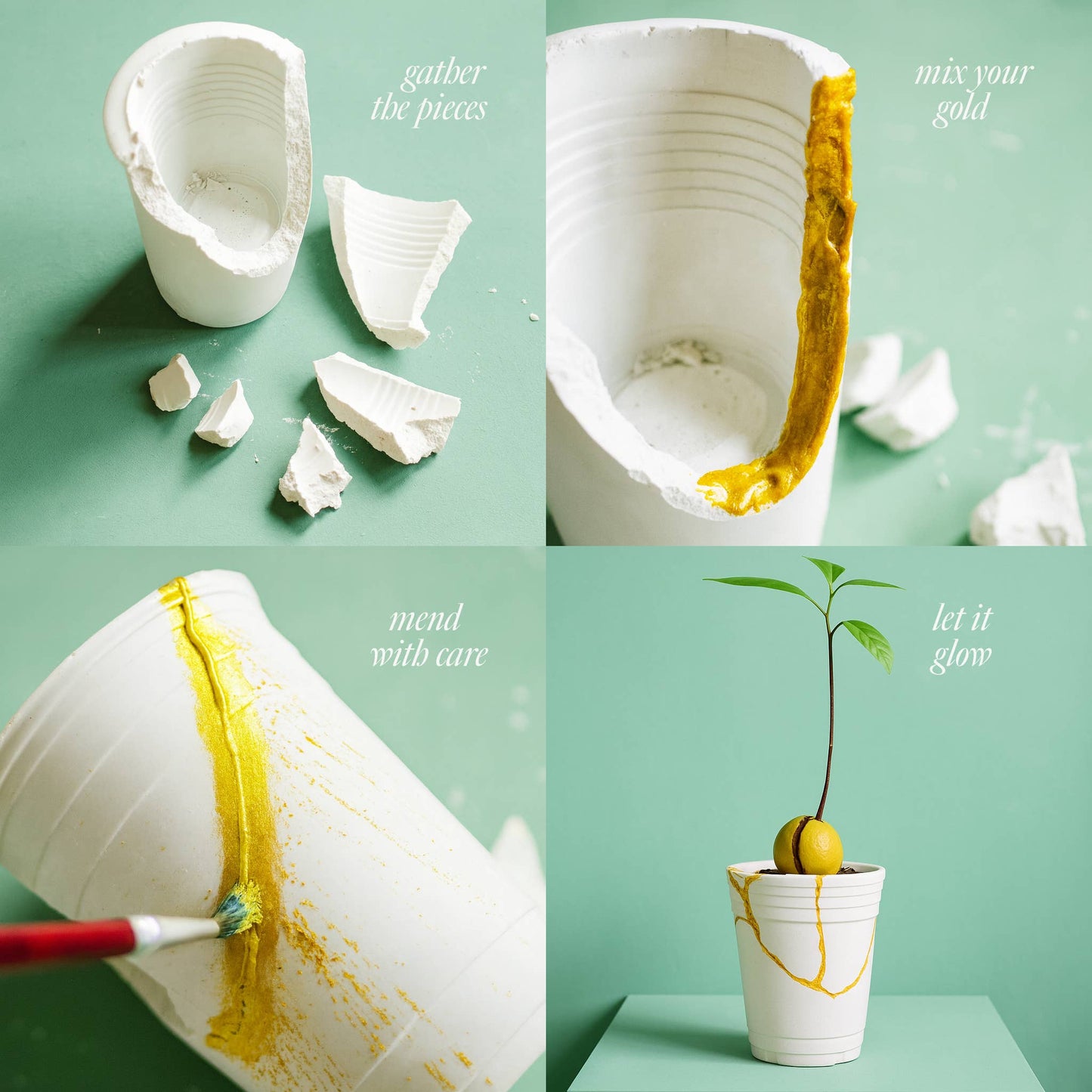 DIY Kits by Mora Approved -  Kintsugi, Pottery & Art -  Kintsugi Repair Kit – The Art of Repairing with Gold
