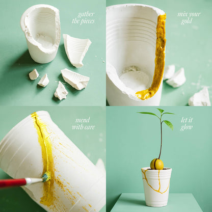 DIY Kits by Mora Approved -  Kintsugi, Pottery & Art -  Kintsugi Repair Kit – The Art of Repairing with Gold