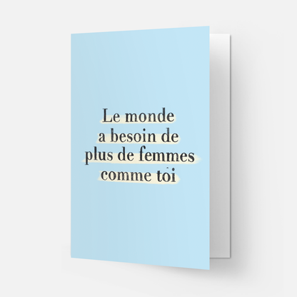 Kaart Blanche - Women like you greeting card (also in FR)