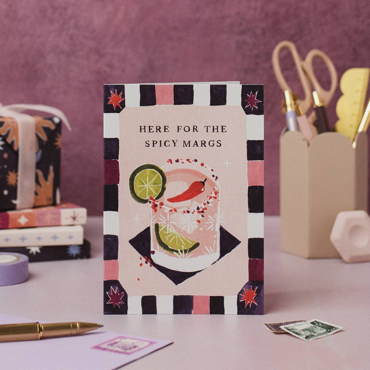 Sister Paper Co.  - Spicy Margarita Birthday Card | Cocktails Birthday Cards