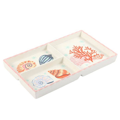 Something Different - Pastel Shell and Coral Coastal Trinket Tray