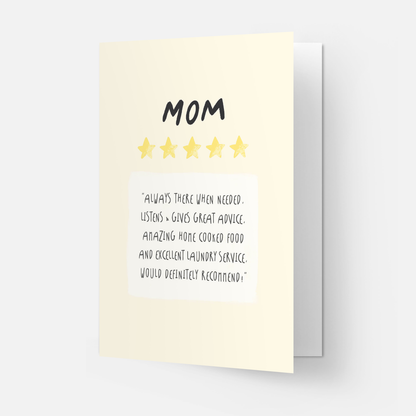 Kaart Blanche - Mom review greeting card