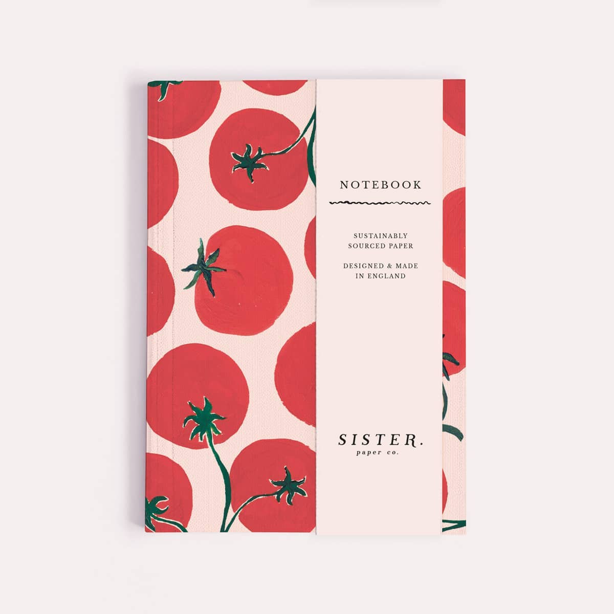 Sister Paper Co. - Tomato Pocket Notebook | Plain Page Mini Journal | Notebooks