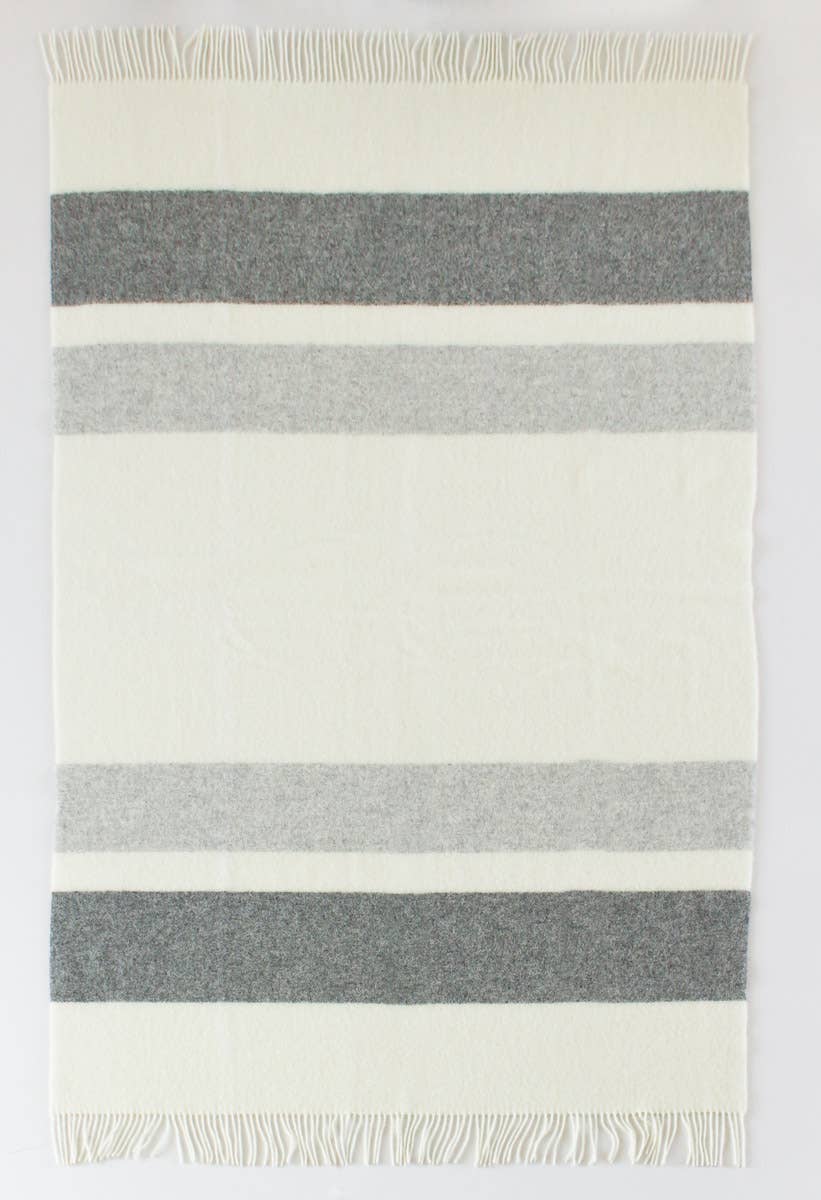 MoST - Wool Throw Blanket AGATHA gray