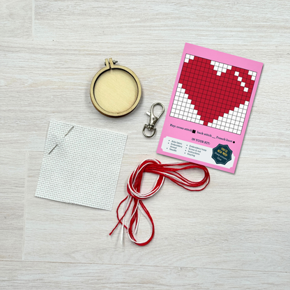Mini Matchbox Kits - Be My Valentine Mini Matchbox Cross Stitch Kit