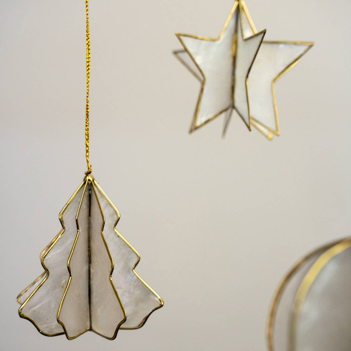 Kinta - Trim Cap Tree Paco Offwhite w/ gold 7 cm