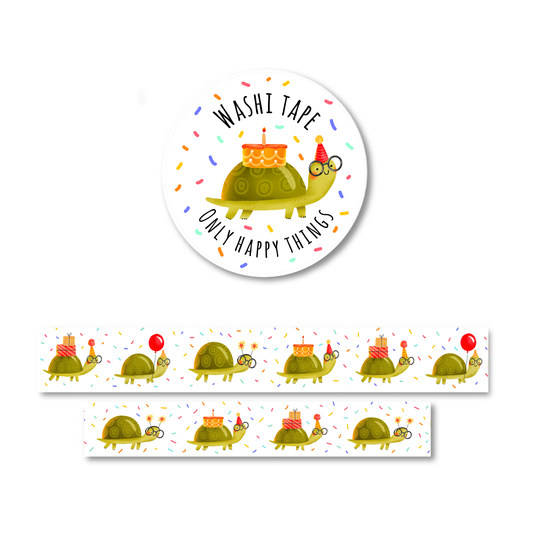 Only Happy Things Stationery - Washi tape Party tortoise