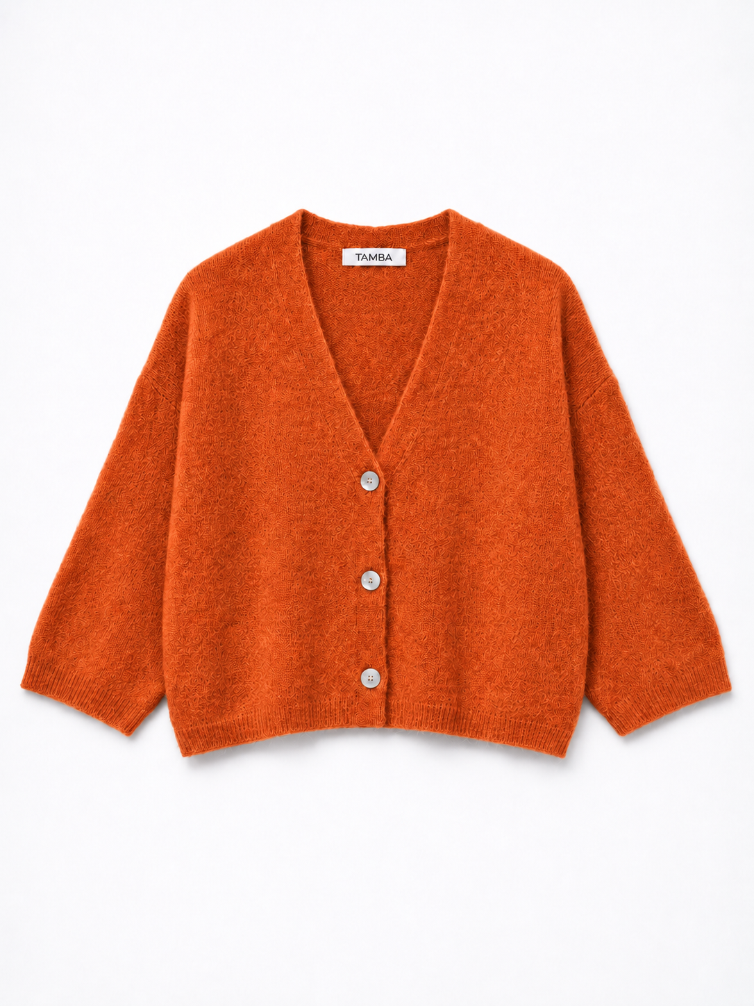 TAMBA - Baby alpaca cardigan with 4/5 sleeves