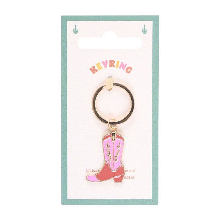 Something Different - Pink Cowboy Boot Keyring