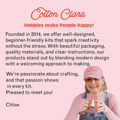 Cotton Clara Craft Kits & Supplies - Butter Cross Stitch Kit for Beginners