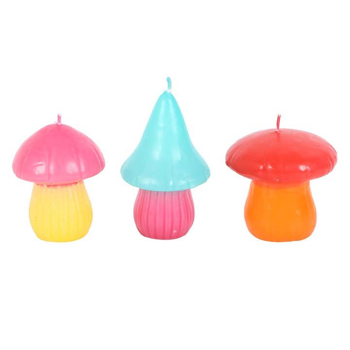 Something Different - Set of 3 Mushroom Shaped Candles