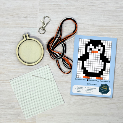 Mini Matchbox Kits - You're Brrrilliant! Mini Matchbox Cross Stitch Kit