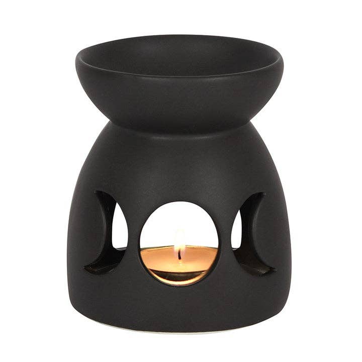 Something Different - Black Triple Moon Cut Out Oil Burner