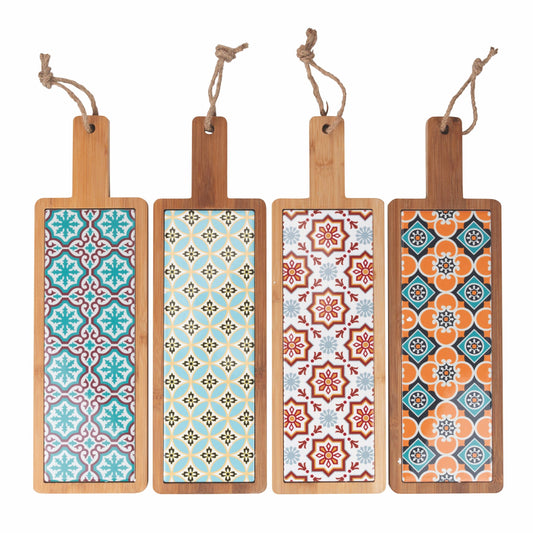 VdE Tivoli 1996 - VALLADOLID CUTTING BOARD WITH HANDLE 12.5X40CM 4ASS