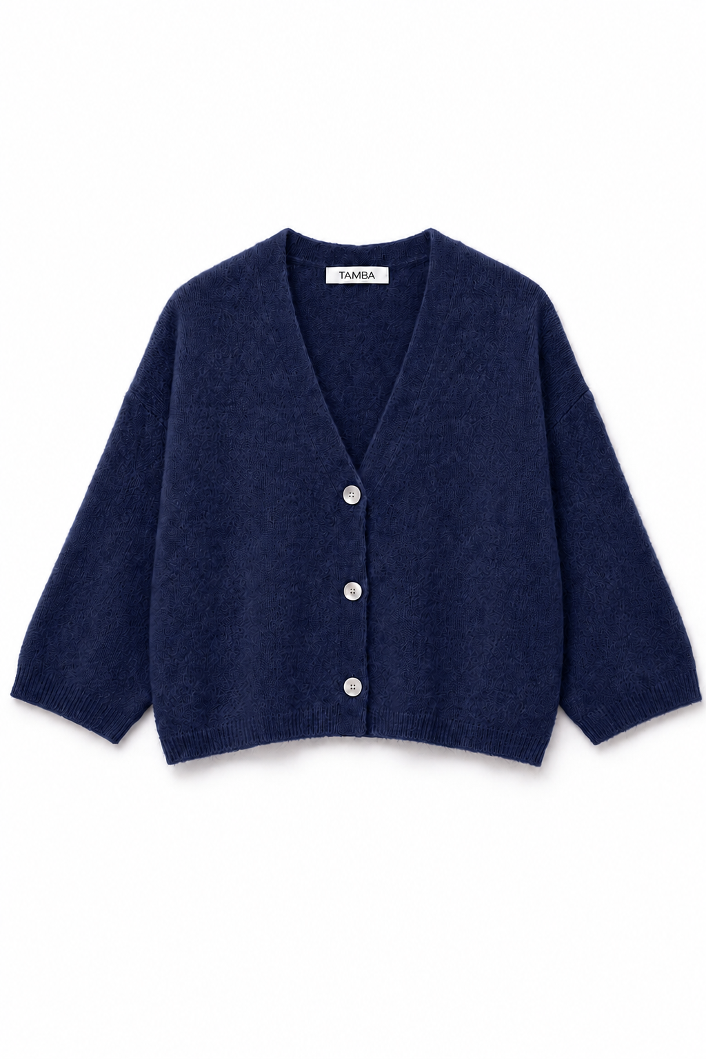 TAMBA - Baby alpaca cardigan with 4/5 sleeves