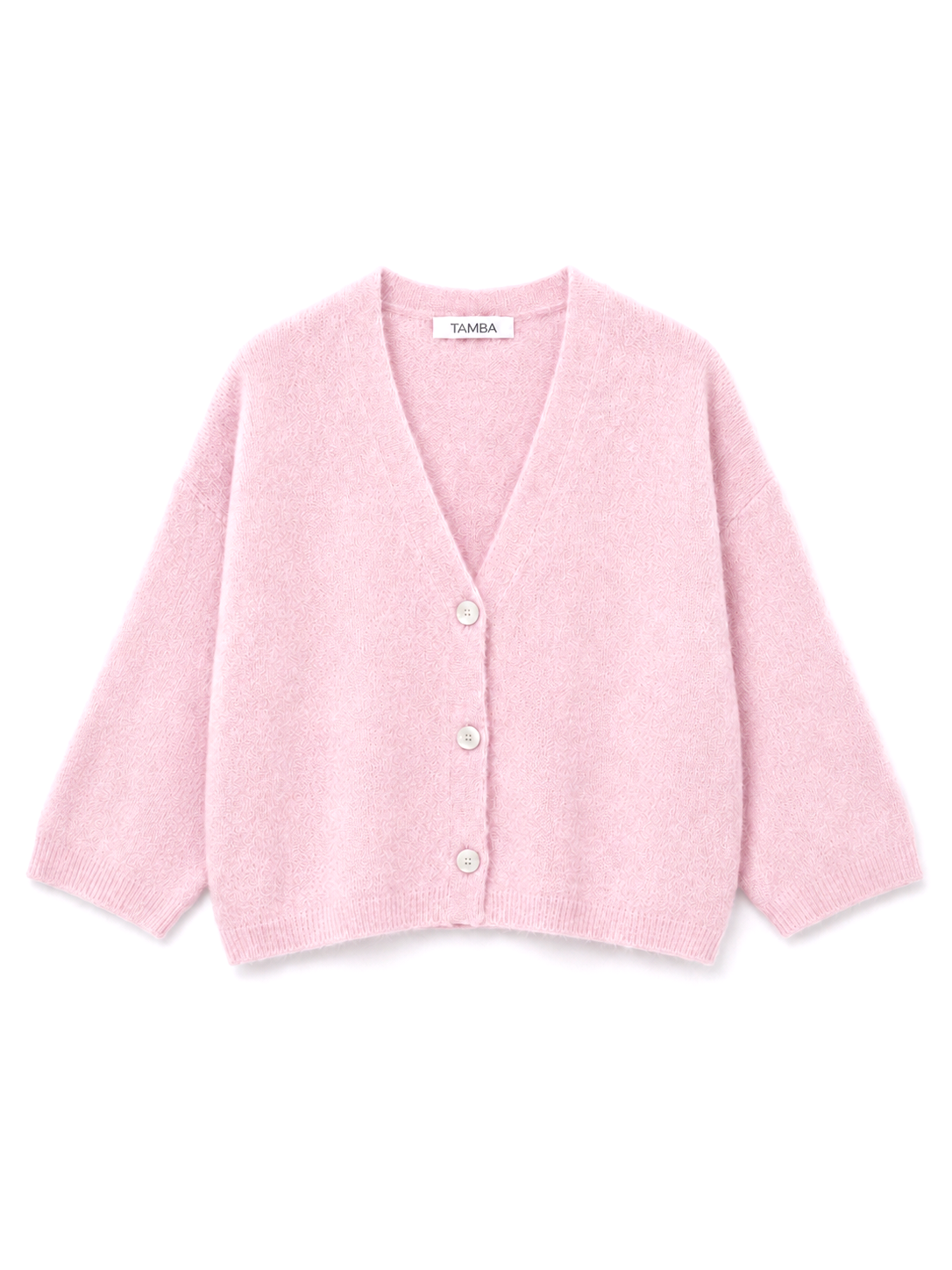 TAMBA - Baby alpaca cardigan with 4/5 sleeves